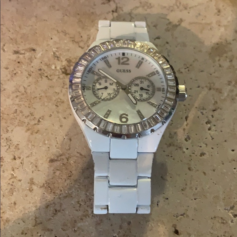 White Guess watch